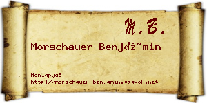 Morschauer Benjámin névjegykártya